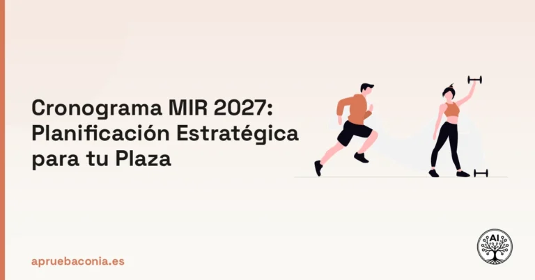 Ilustración de atletas entrenando que representa la disciplina necesaria para seguir el cronograma MIR 2027.