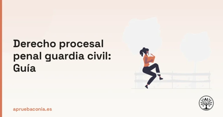 Ilustración de una persona leyendo la guía completa sobre derecho procesal penal guardia civil.