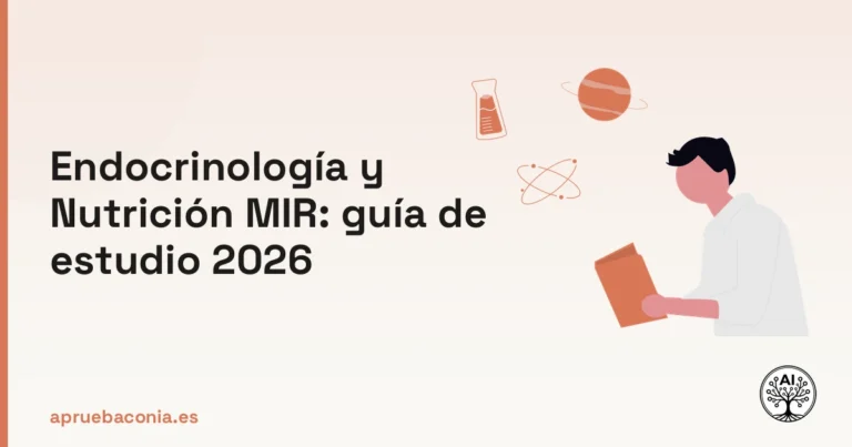 Ilustración de estudio científico para la guía de Endocrinología y Nutrición en el examen MIR 2026.