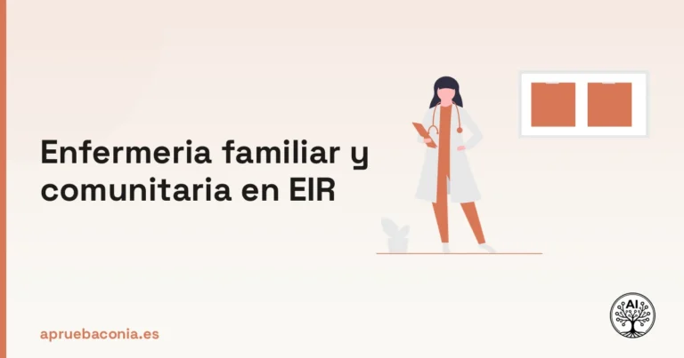 Ilustración de investigación médica para el post sobre enfermería familiar y comunitaria eir.