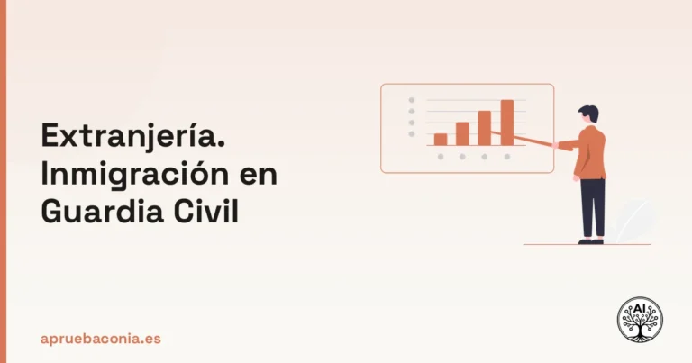 Ilustración de un plan de estudio sobre extranjería e inmigración para la oposición de Guardia Civil.
