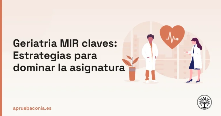 Ilustración de medicina y salud para dominar la geriatría MIR y sus claves fundamentales.