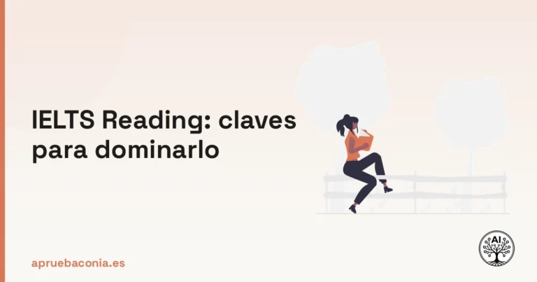 Ilustración de una persona leyendo para dominar las claves del examen ieltsreading con éxito.