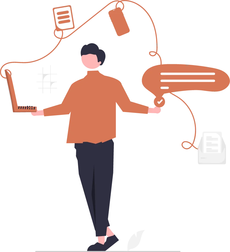 Ilustración de un profesional digital trazando la ruta de estudio para dominar la informática básica.