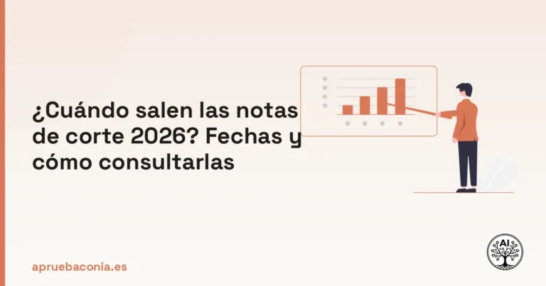 Ilustración de un plan estratégico sobre las fechas y publicación de las notas de corte 2026.