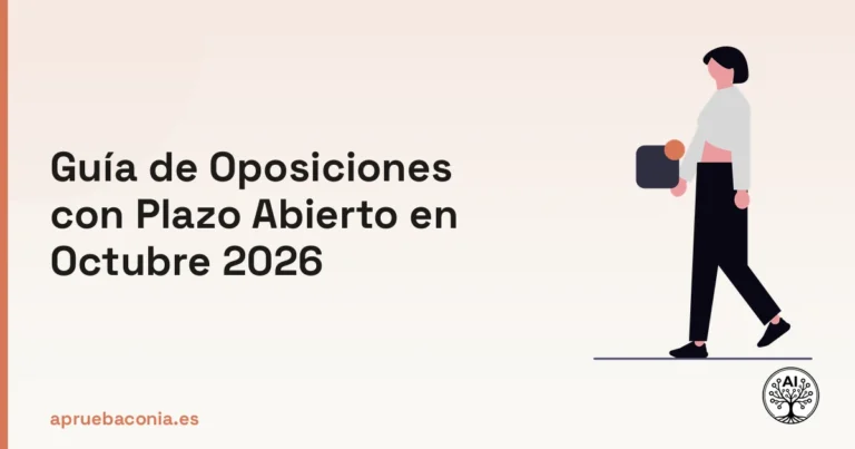 Ilustración de una solicitud oficial para la guía de oposiciones plazo octubre 2026.