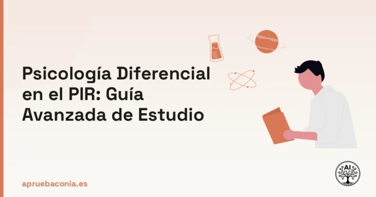 Ilustración de una persona analizando datos científicos para la guía de psicología diferencial pir.