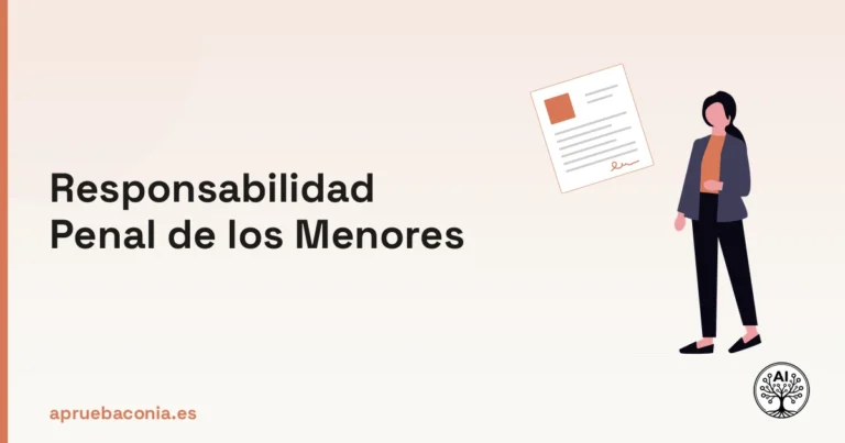 Ilustración de asesoría jurídica sobre la responsabilidad penal de los menores para opositores.