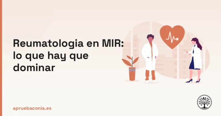Portada ilustrada del artículo sobre reumatologia MIR