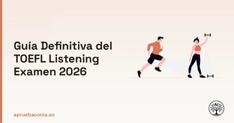 Portada ilustrada del artículo sobre toefl listening examen