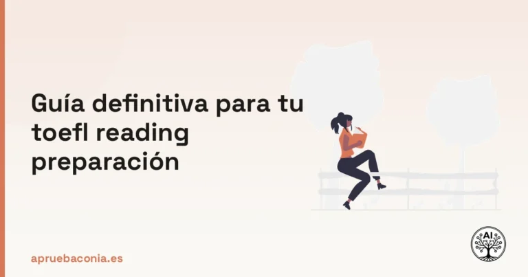 Portada ilustrada del artículo sobre toefl reading preparación