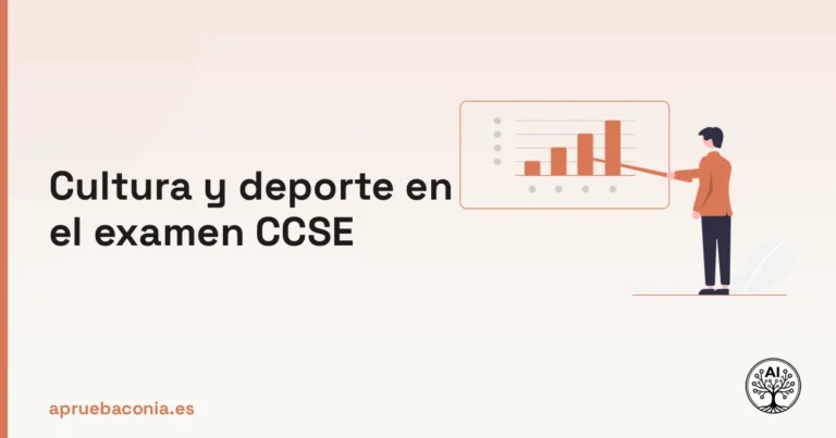 Ilustración de estrategia para dominar los acontecimientos culturales y deportivos en el examen CCSE.