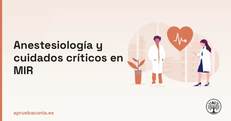 Ilustración de medicina para el estudio de anestesiología y cuidados críticos en el examen MIR.