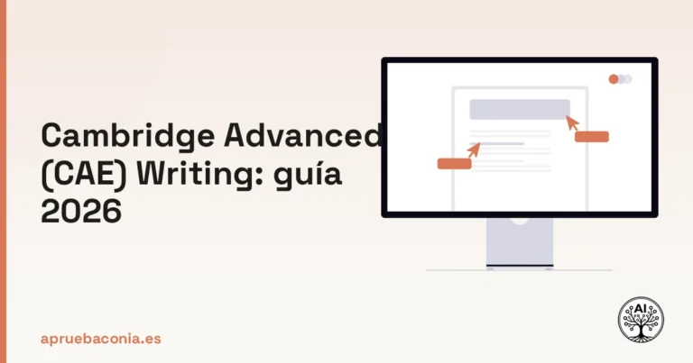Portada ilustrada del artículo sobre cambridge advanced (cae) writing