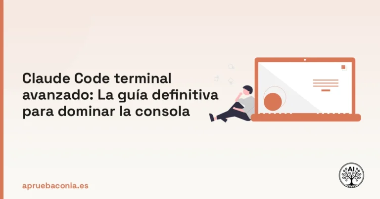 Ilustración de un desarrollador analizando lógica de programación para dominar Claude Code terminal avanzado.