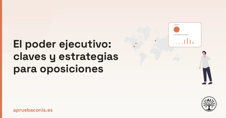 Ilustración de analítica de datos aplicada a las claves del poder ejecutivo oposiciones.