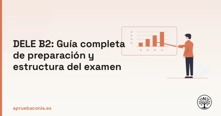 Ilustración de un business plan que representa la guía completa para preparar el examen DELE B2 con éxito.
