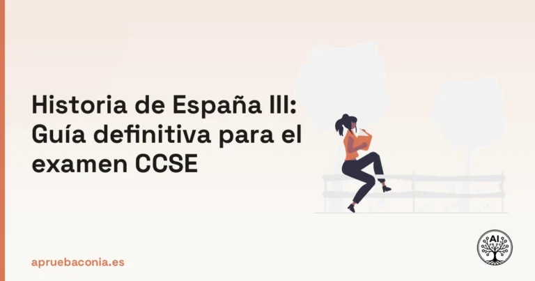 Ilustración de una persona leyendo para estudiar la Historia de España III y aprobar el examen CCSE