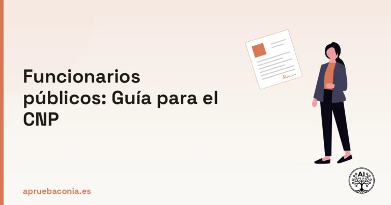 Ilustración de asesoría legal sobre los funcionarios públicos: concepto y clases para opositores al CNP.