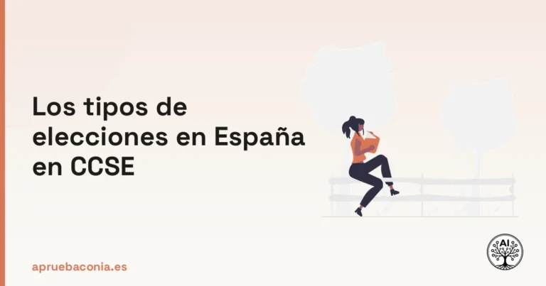 Ilustración de una persona leyendo un libro sobre los tipos de elecciones en España para el examen CCSE.