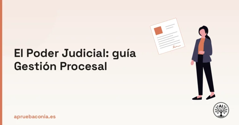 Ilustración de asesoramiento legal para la guía de Gestión Procesal sobre el poder judicial.