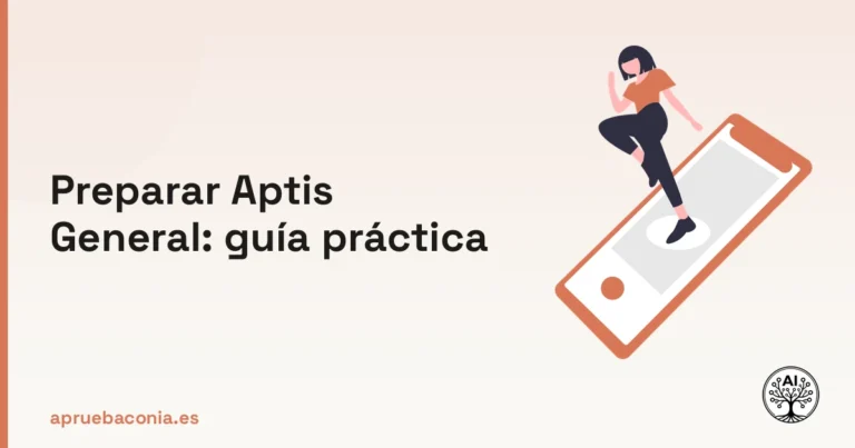 Portada ilustrada del artículo sobre preparar aptis general
