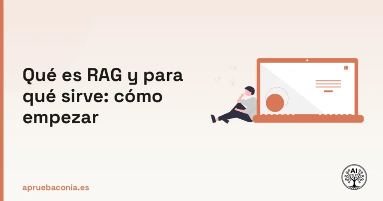 Ilustración de una persona analizando código para entender qué es RAG y para qué sirve en educación.