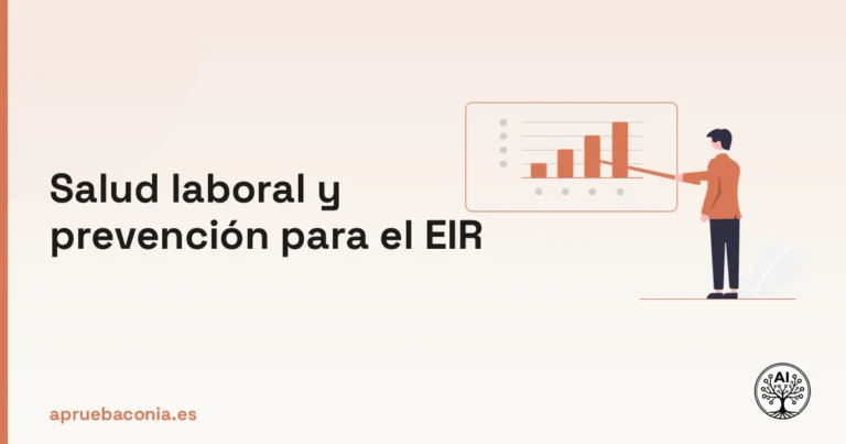 Ilustración de un plan estratégico sobre salud laboral y prevención de riesgos para enfermeros residentes.