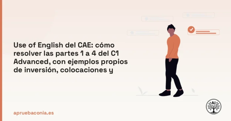 Portada ilustrada del artículo sobre use of english del cae