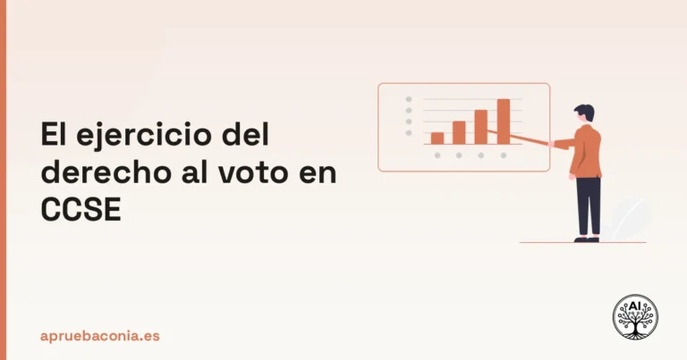 Ilustración de una estrategia organizada para entender el derecho al voto en CCSE y la nacionalidad.
